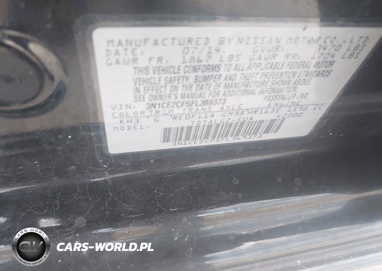 2015 Nissan Versa Note Sr VIN:3N1CE2CP5FL369373 - 9