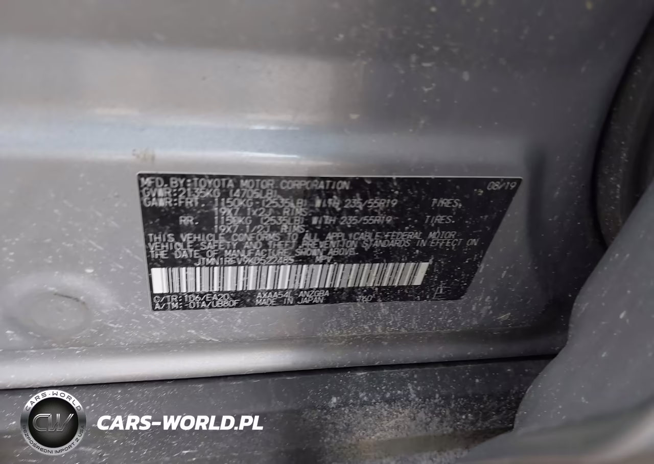 2019 Toyota Rav4 Limited VIN:JTMN1RFV9KD522485 - 9