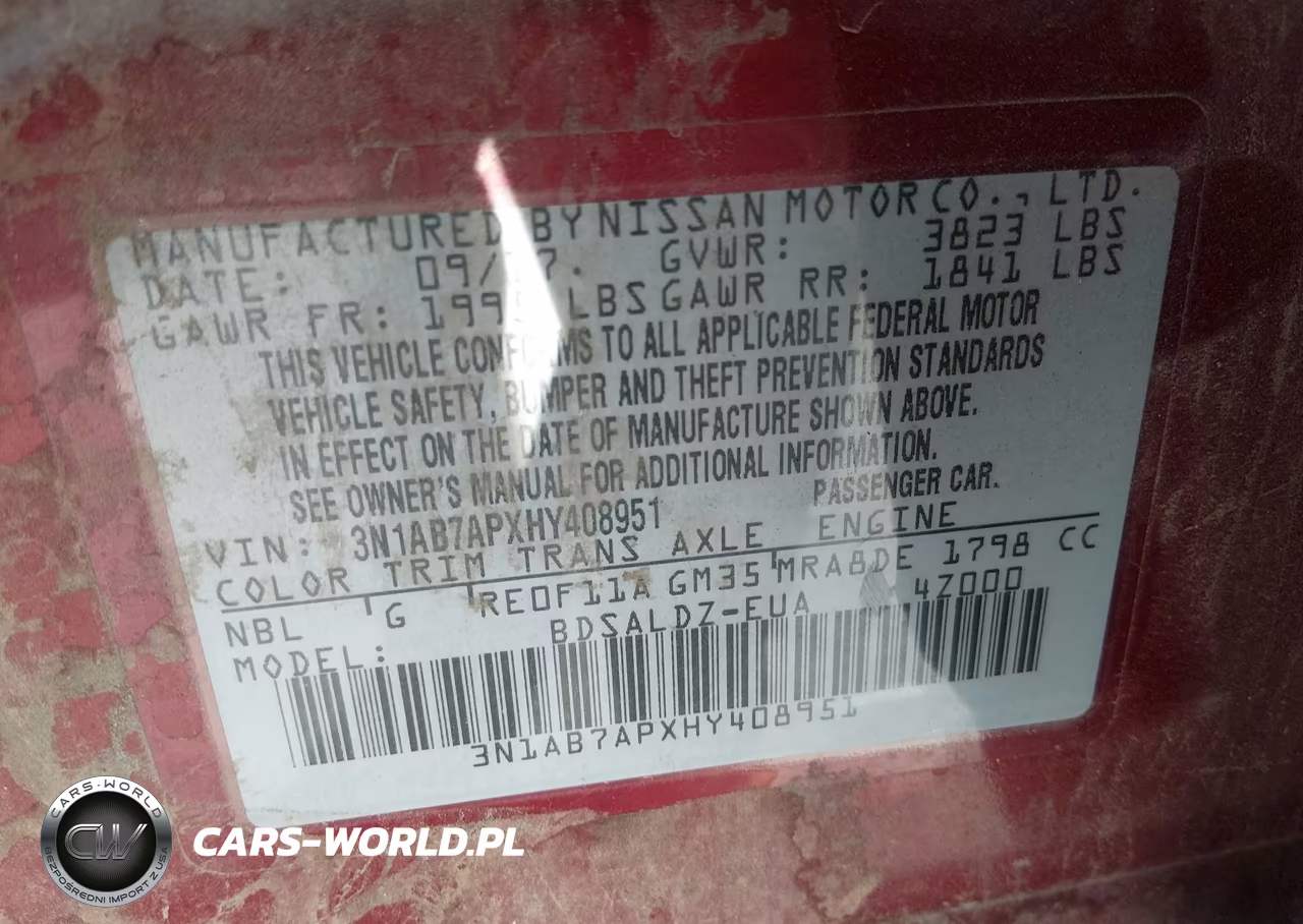 2017 Nissan Sentra Sv VIN:3N1AB7APXHY408951 - 9