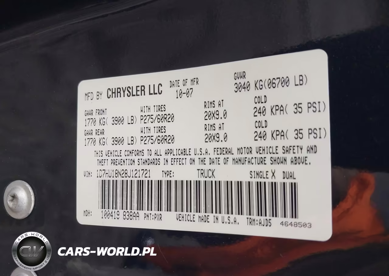 2008 Dodge Ram 1500 Slt VIN:1D7HU18N28J121721 - 8