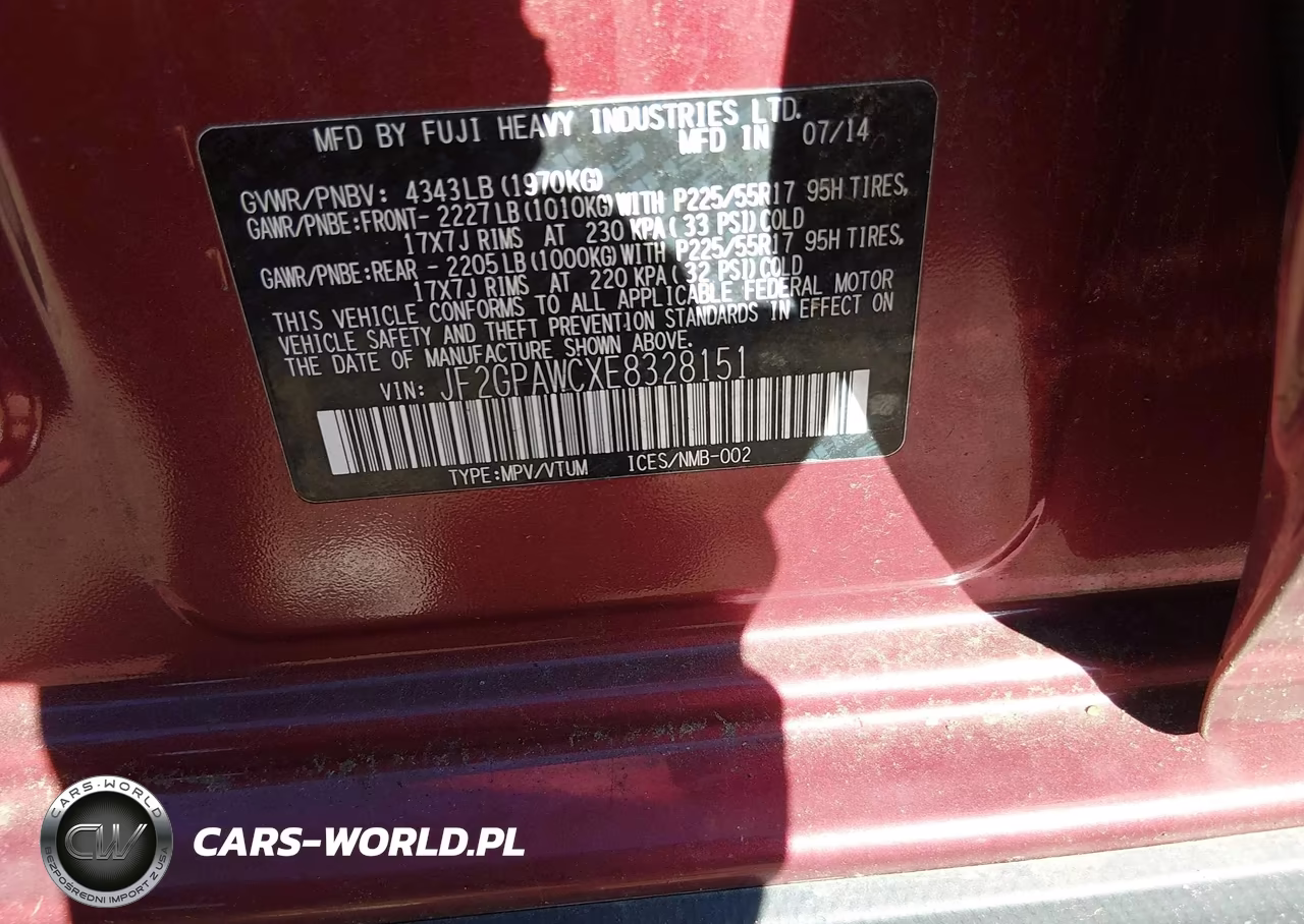2014 Subaru Xv Crosstrek 2.0I Premium VIN:JF2GPAWCXE8328151 - 9
