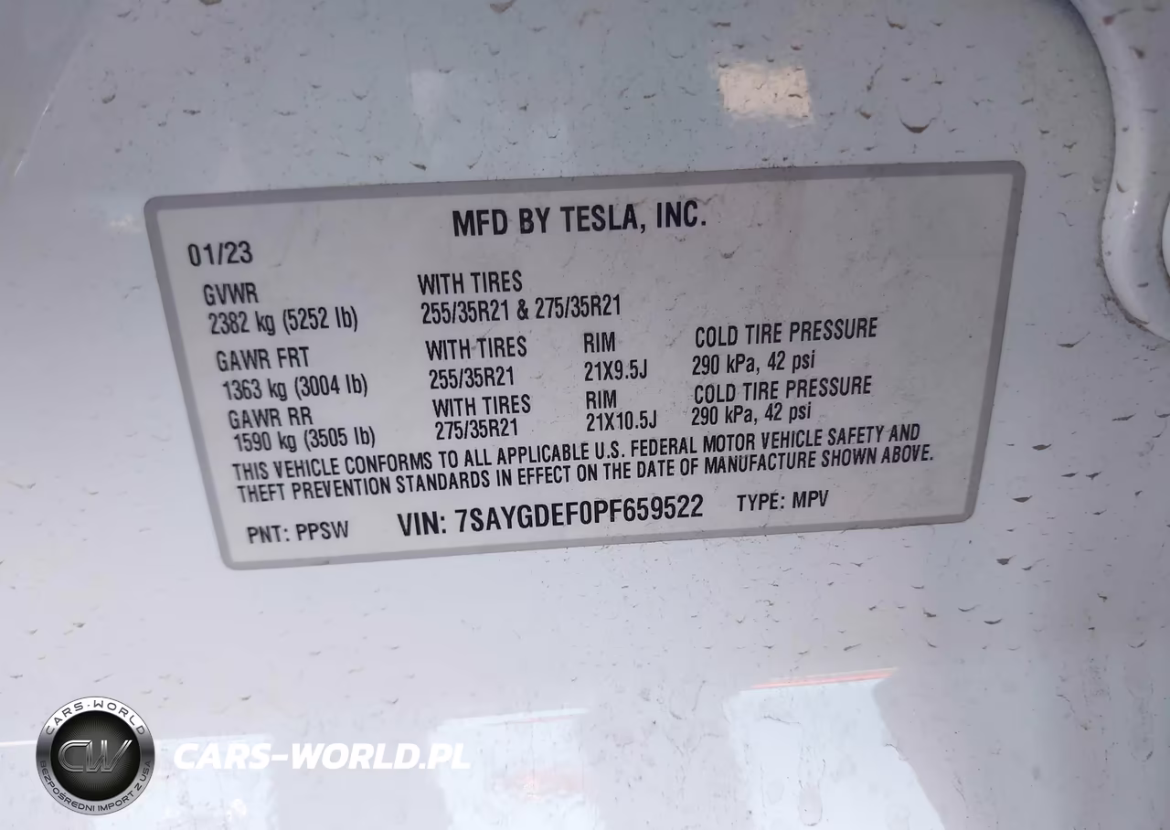 2023 Tesla Model Y Performance Dual Motor All-Wheel Drive VIN:7SAYGDEF0PF659522 - 9