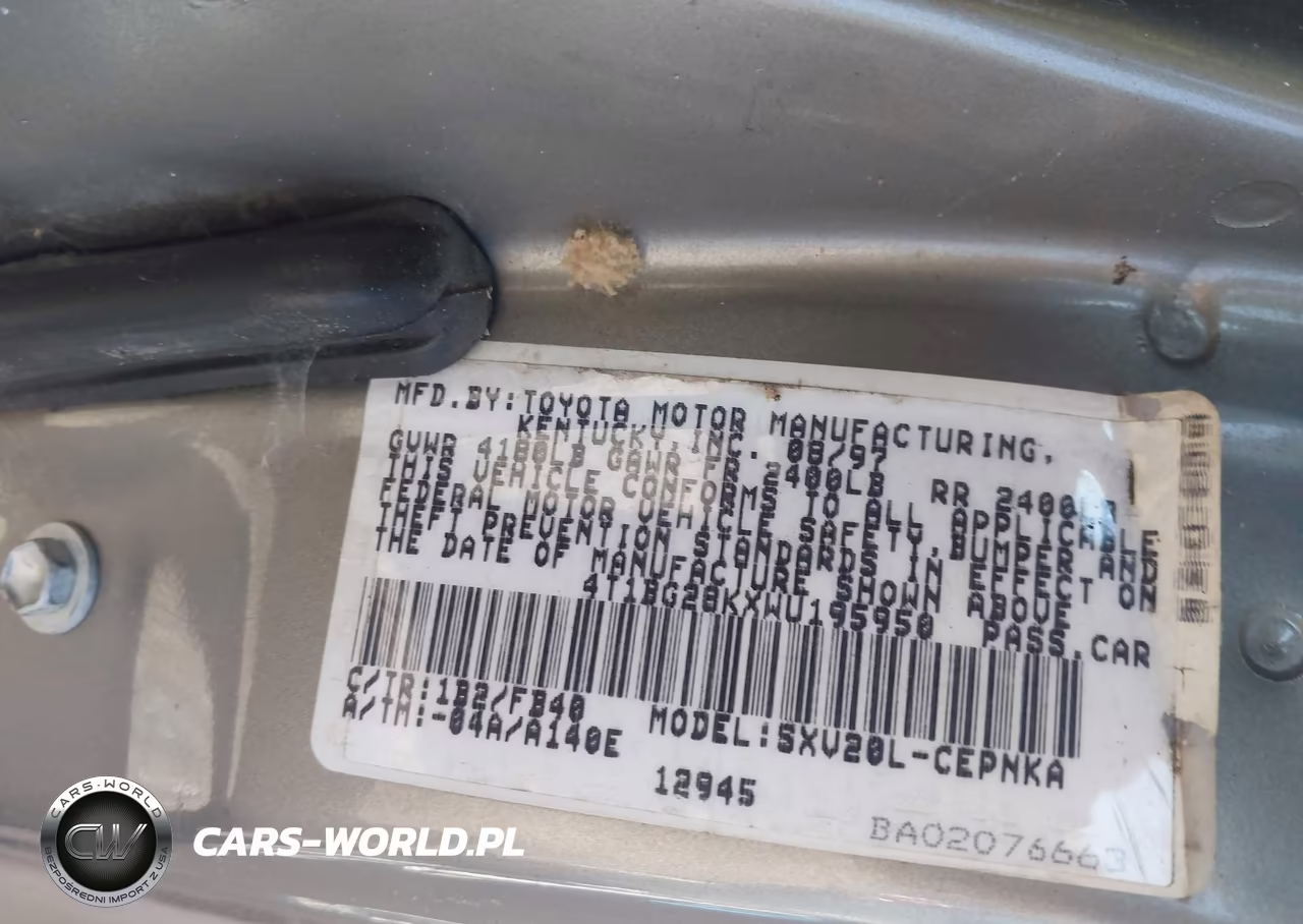 1998 Toyota Camry Le VIN:4T1BG28KXWU195950 - 9