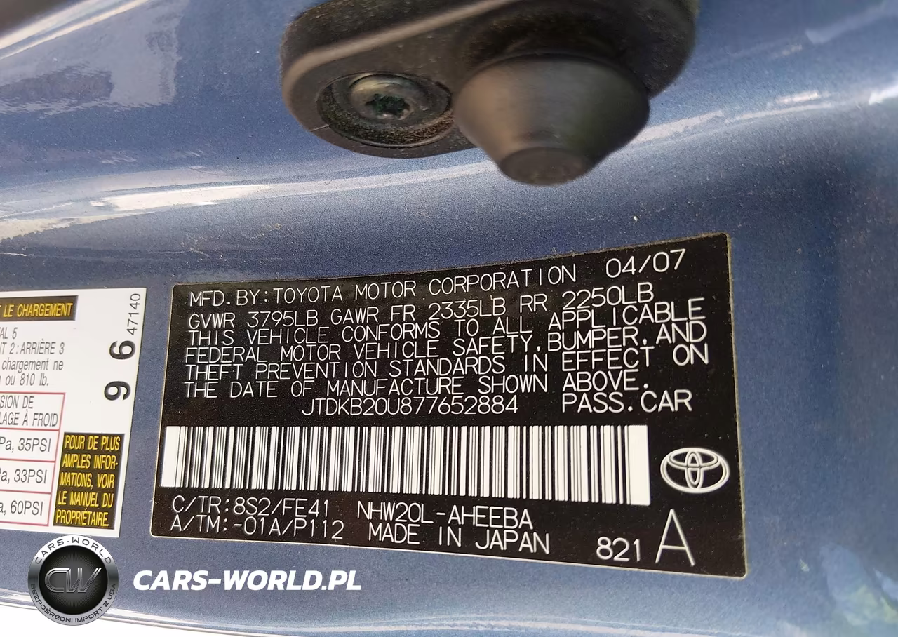 2007 Toyota Prius Touring VIN:JTDKB20U877652884 - 9
