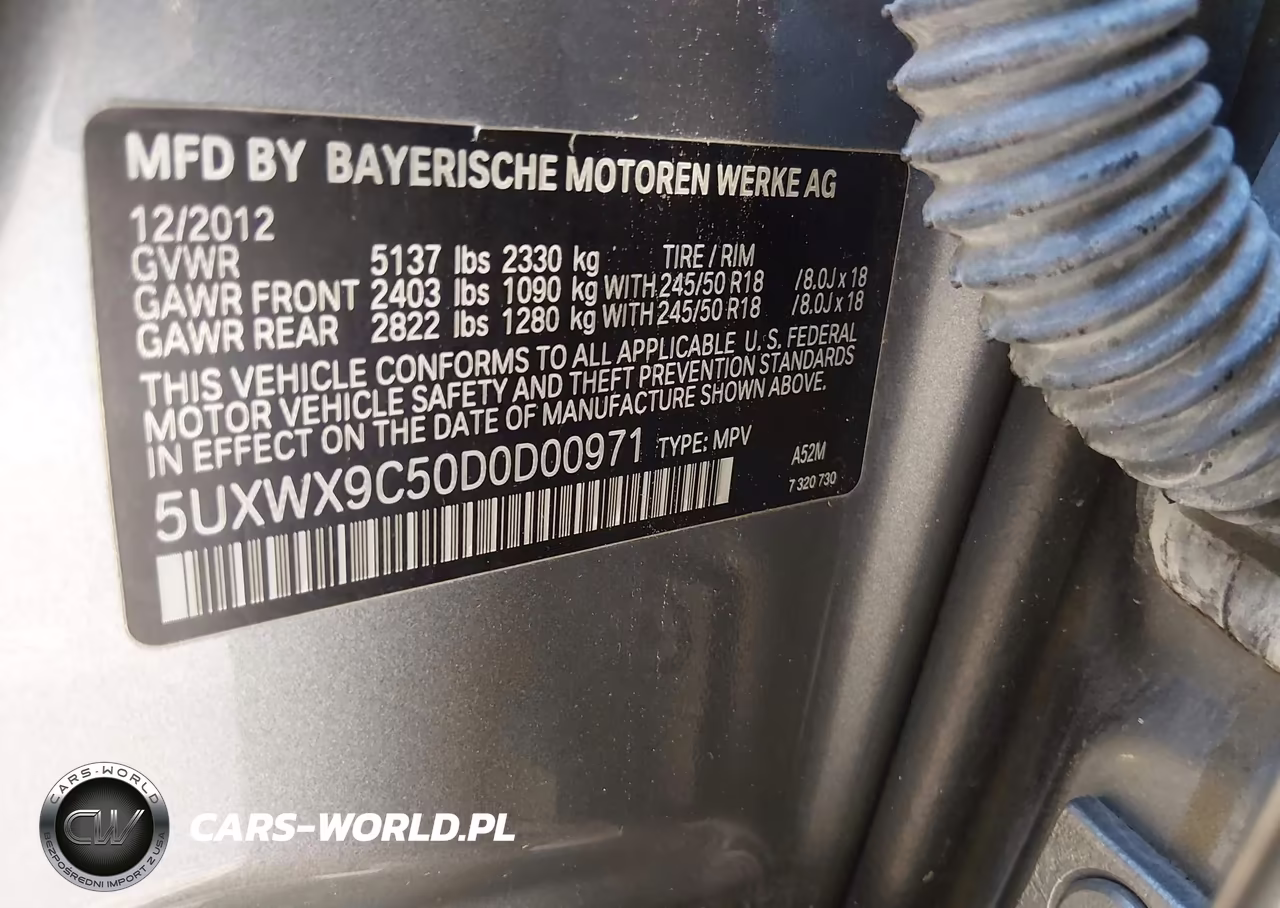 2013 BMW X3 xDrive28I VIN:5UXWX9C50D0D00971 - 9