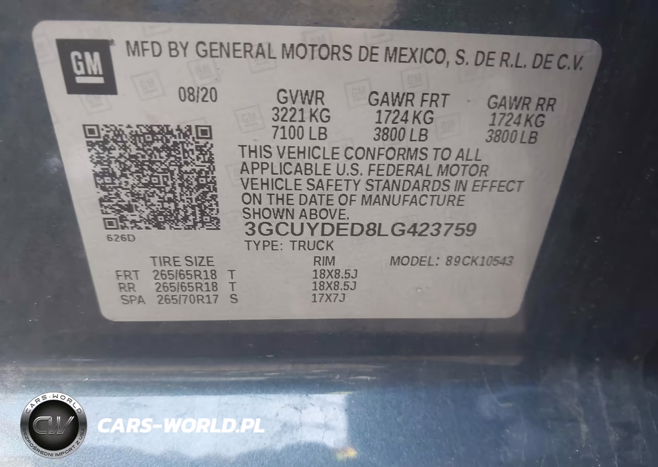 2020 Chevrolet Silverado 1500 4Wd Short Bed Lt VIN:3GCUYDED8LG423759 - 9