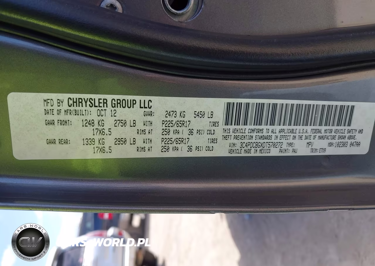 2013 Dodge Journey Sxt VIN:3C4PDCBGXDT570272 - 9