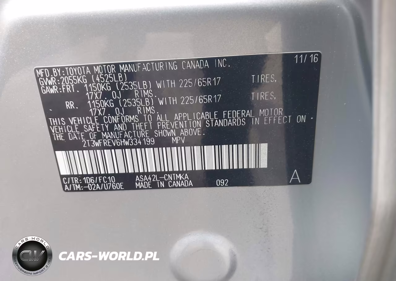 2017 Toyota Rav4 Xle VIN:2T3WFREV6HW334199 - 9