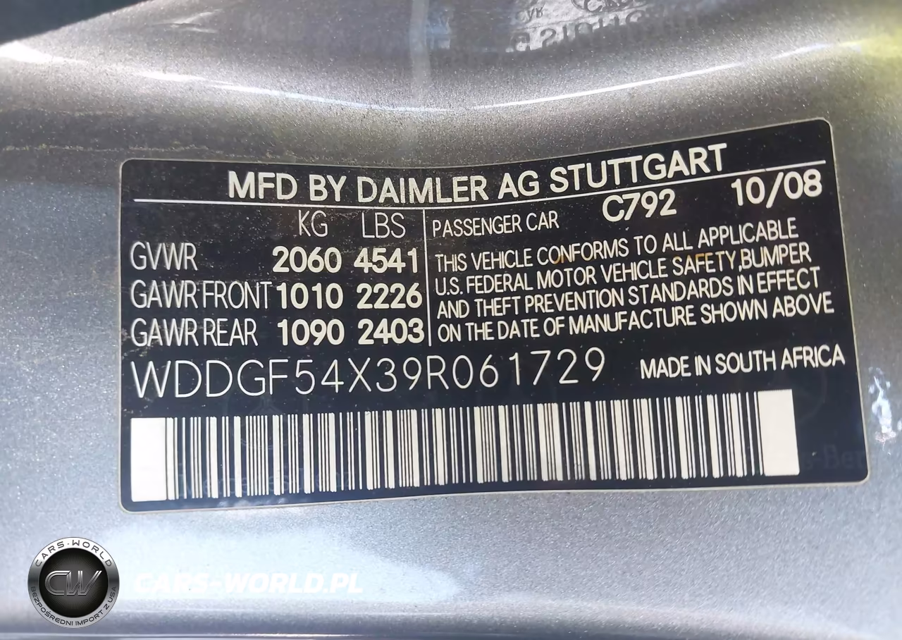 2009 Mercedes-Benz C 300 3.0L Luxury-Sport VIN:WDDGF54X39R061729 - 9