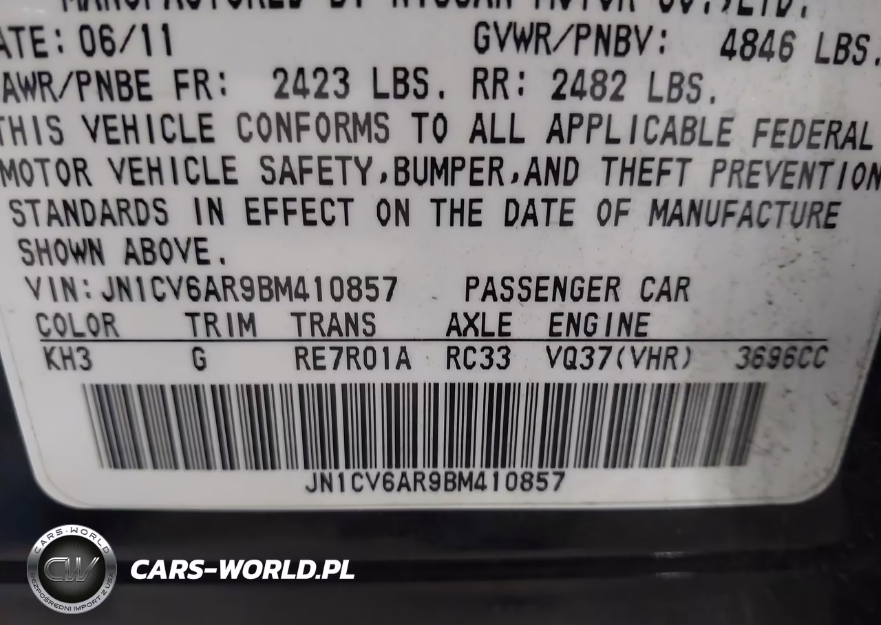2011 Infiniti G37X VIN:JN1CV6AR9BM410857 - 9