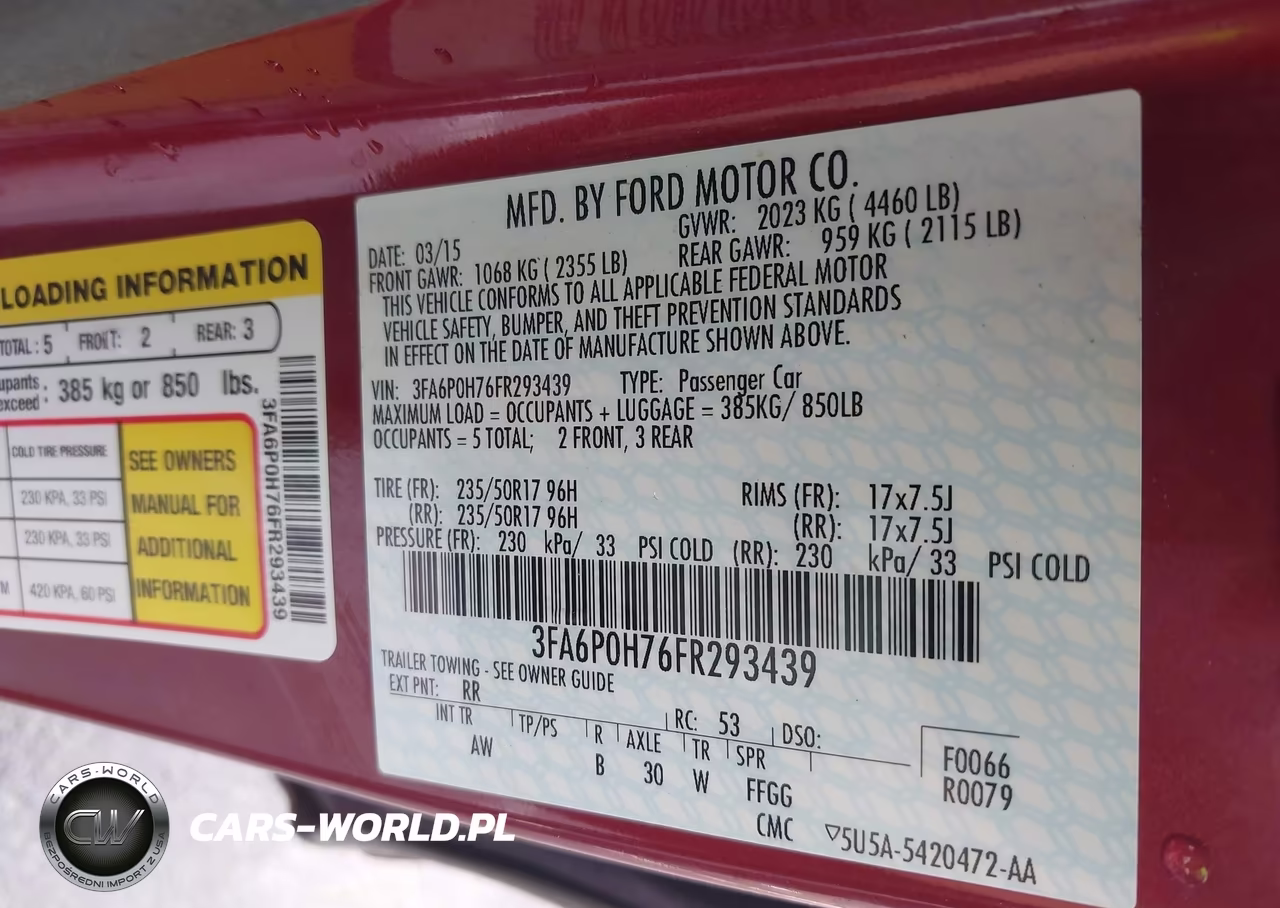 2015 Ford Fusion Se VIN:3FA6P0H76FR293439 - 9