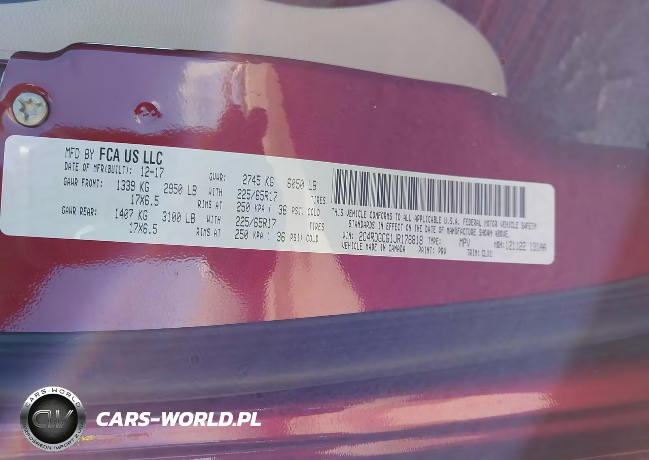 2018 Dodge Grand Caravan Sxt VIN:2C4RDGCG1JR176818 - 9