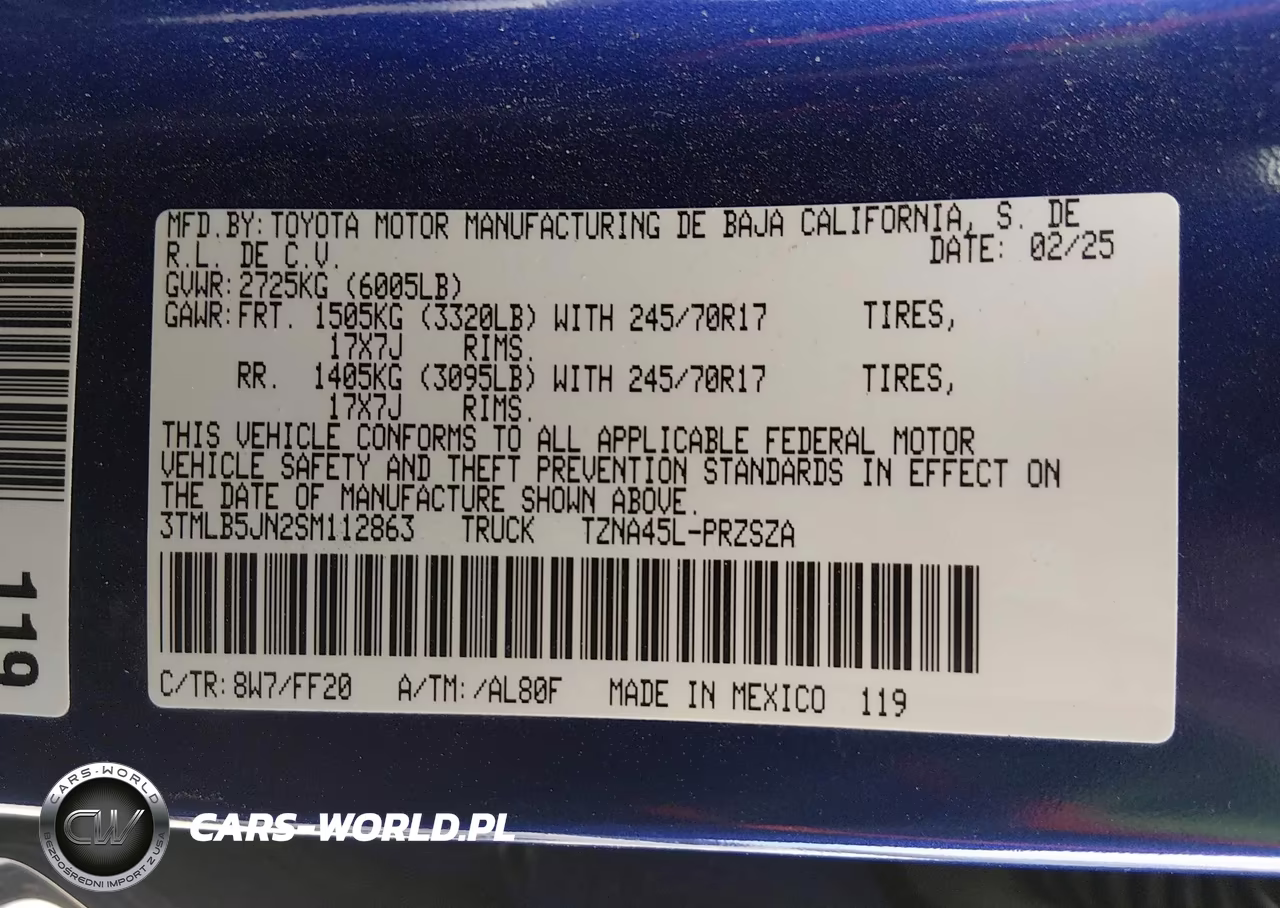 2025 Toyota Tacoma Sr5 VIN:3TMLB5JN2SM112863 - 9