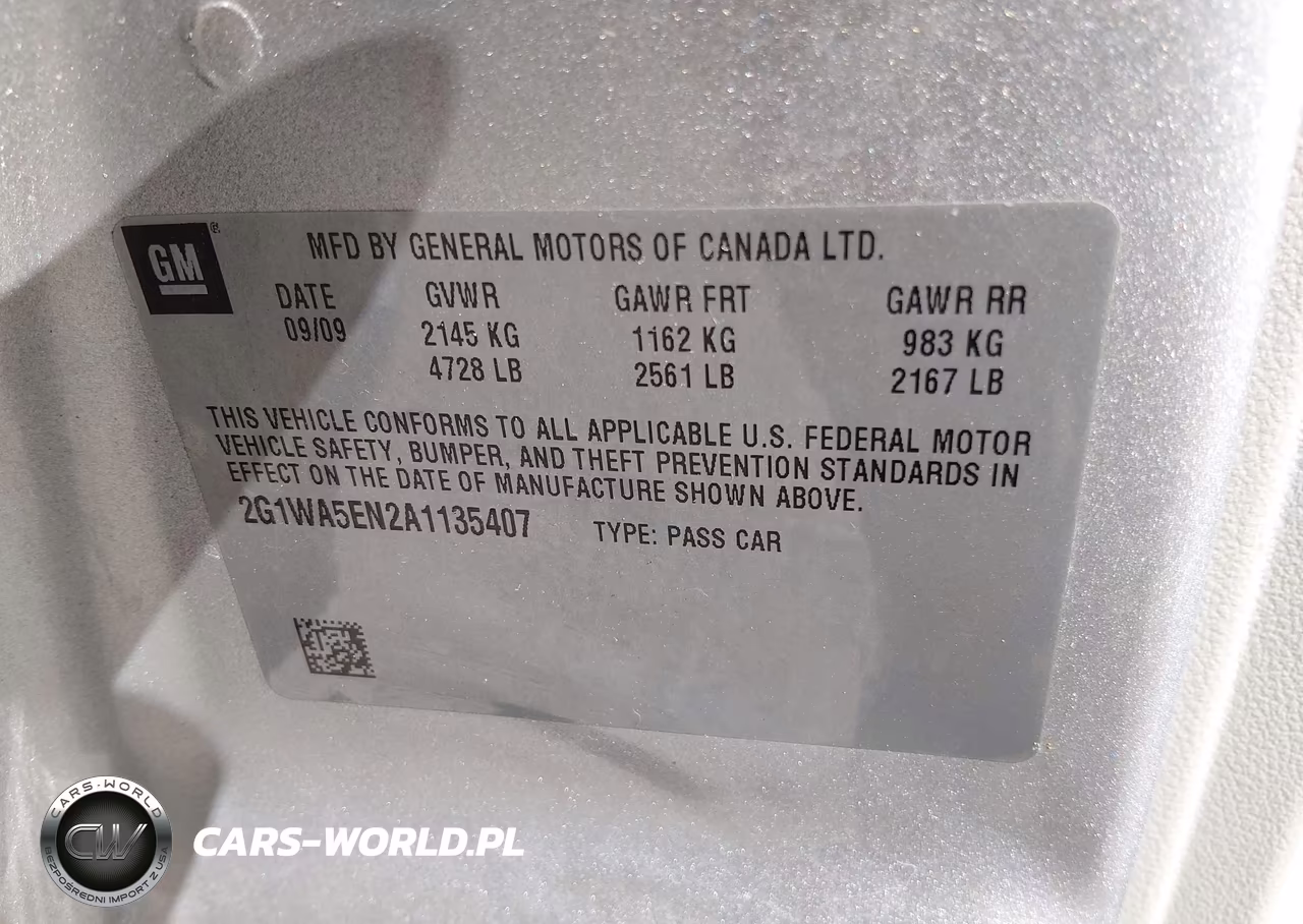 2010 Chevrolet Impala Ls VIN:2G1WA5EN2A1135407 - 9