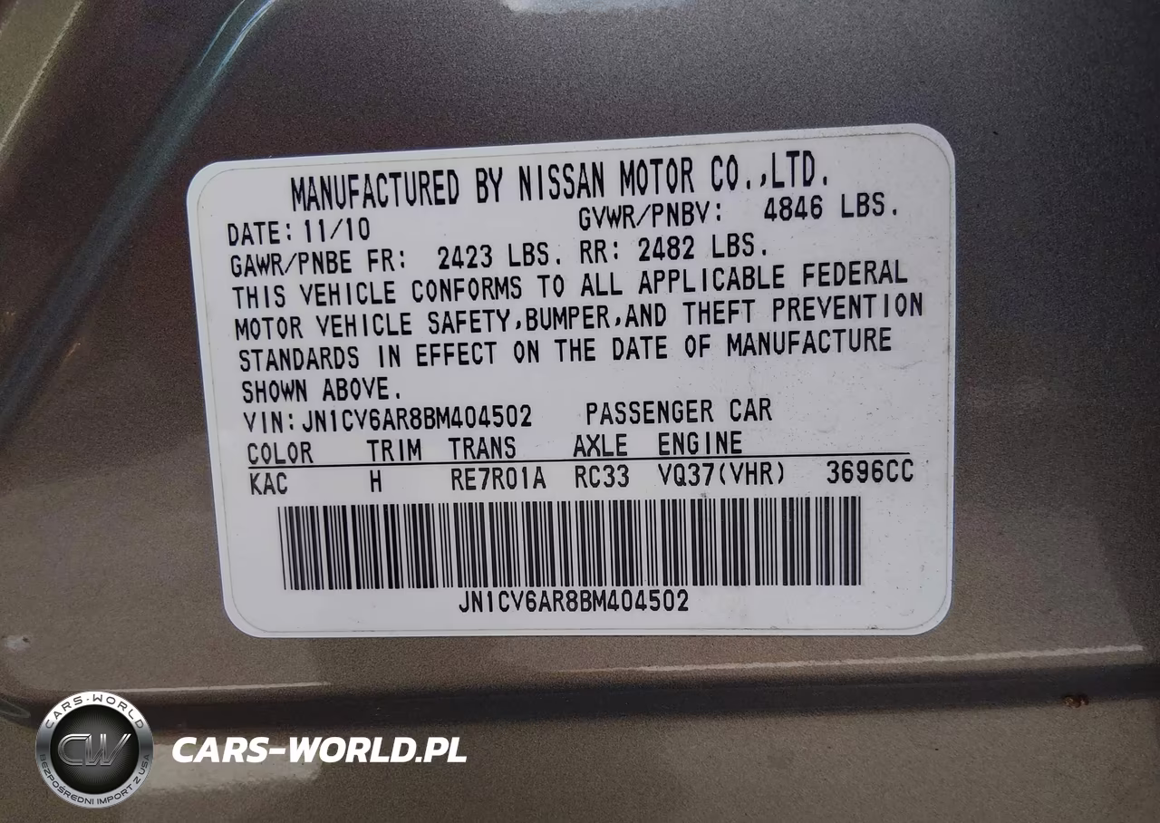 2011 Infiniti G37X VIN:JN1CV6AR8BM404502 - 9