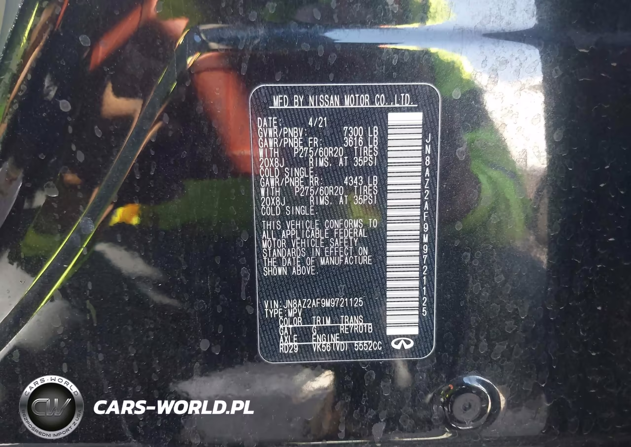 2021 Infiniti Qx80 Luxe VIN:JN8AZ2AF9M9721125 - 9