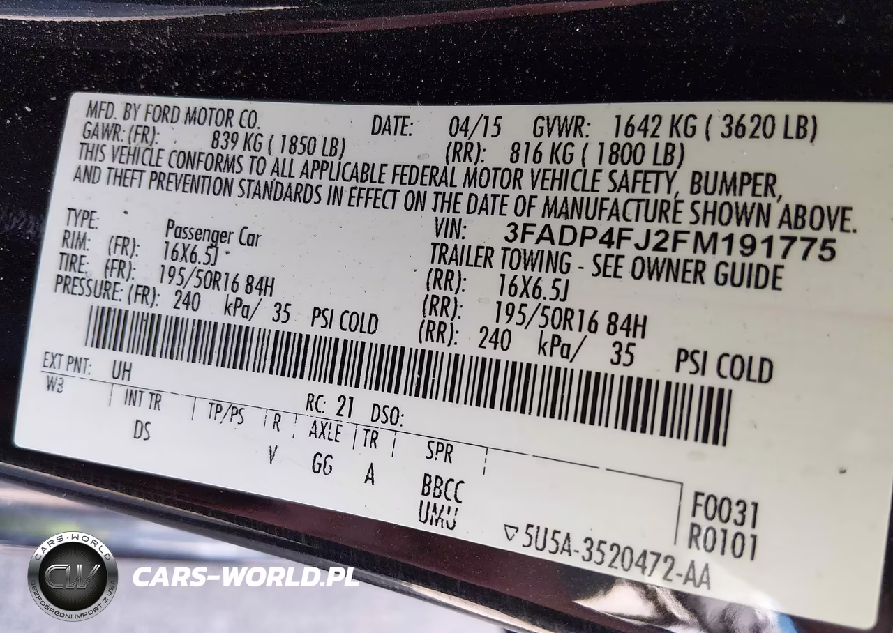 2015 Ford Fiesta Titanium VIN:3FADP4FJ2FM191775 - 9