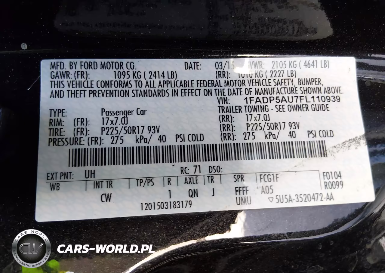 2015 Ford C-Max Hybrid Se VIN:1FADP5AU7FL110939 - 9