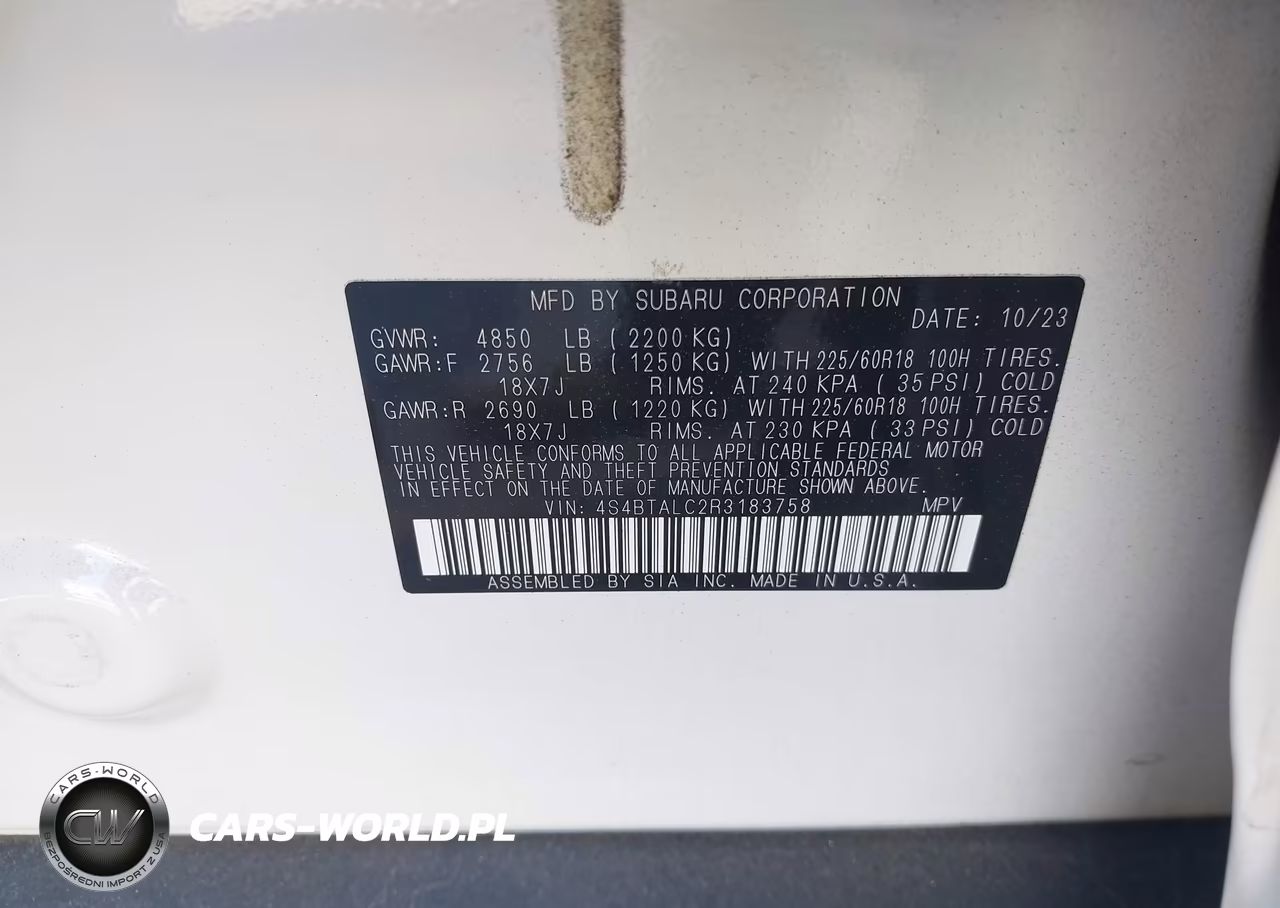 2024 Subaru Outback Onyx Edition VIN:4S4BTALC2R3183758 - 9