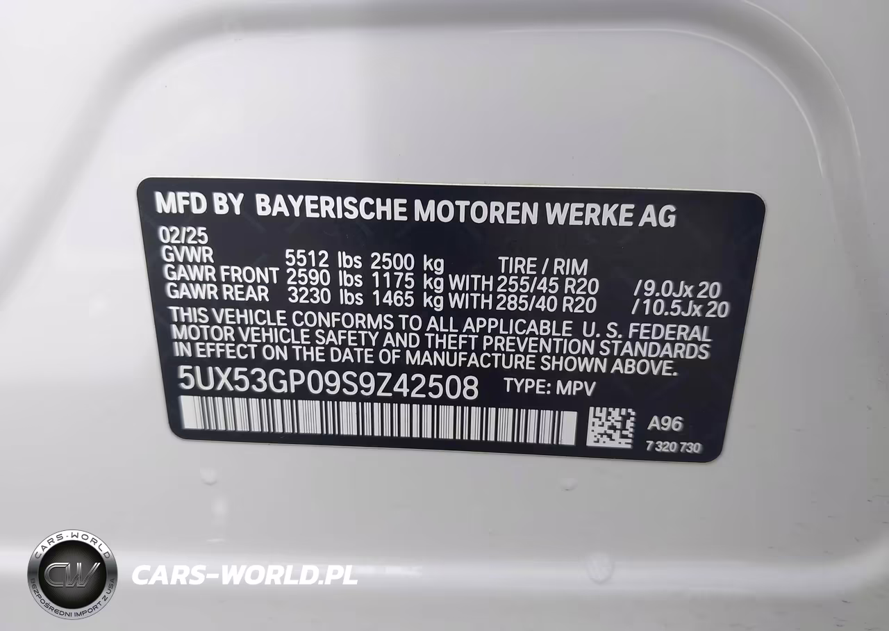 2025 BMW X3 30 xDrive VIN:5UX53GP09S9Z42508 - 9