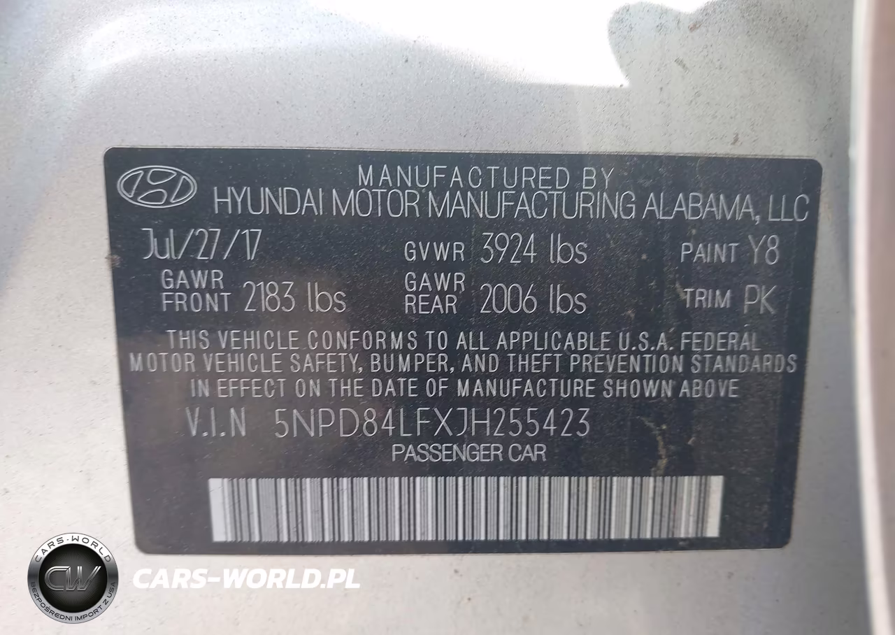 2018 Hyundai Elantra Sel VIN:5NPD84LFXJH255423 - 9
