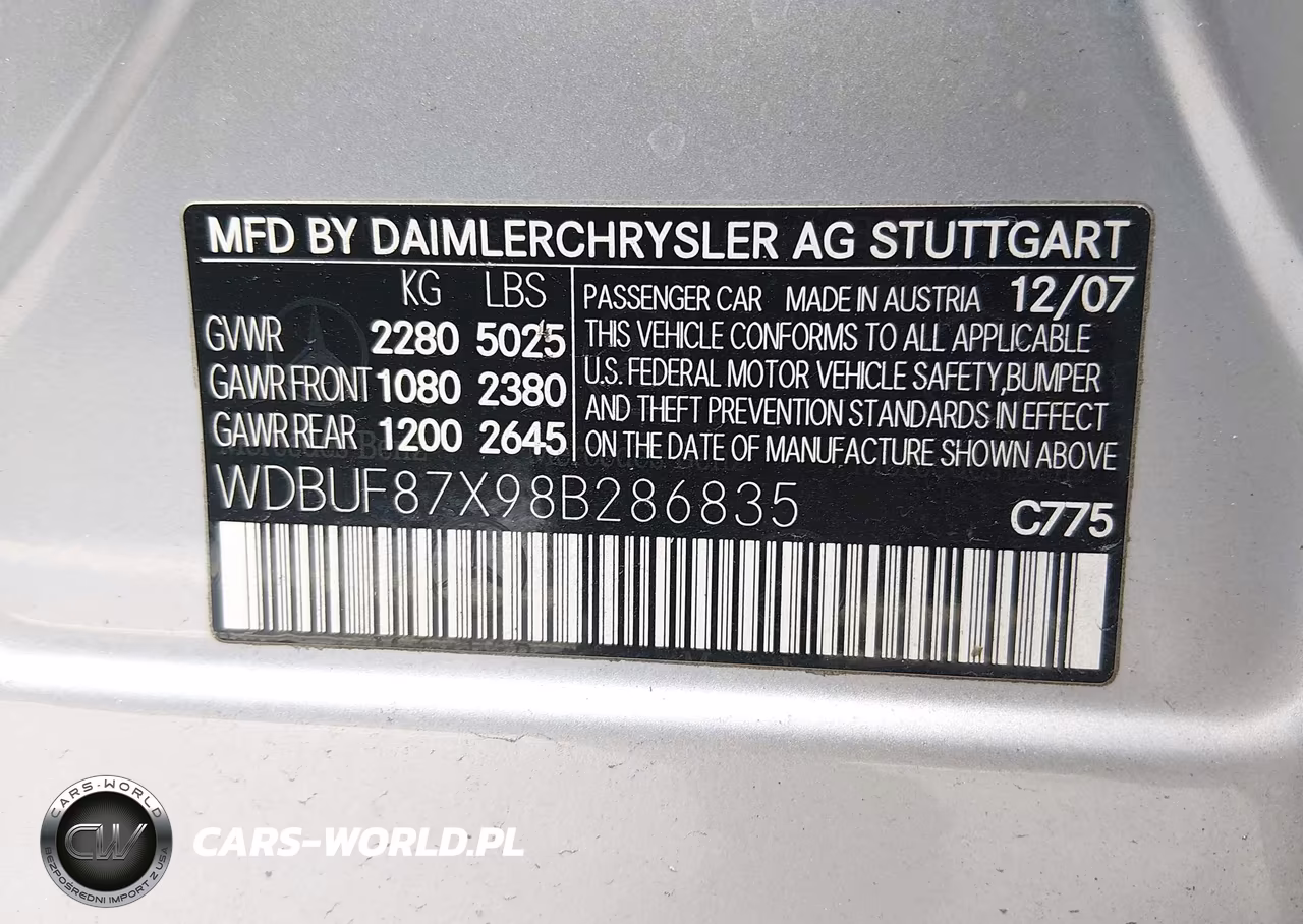 2008 Mercedes-Benz E 350 4Matic VIN:WDBUF87X98B286835 - 9
