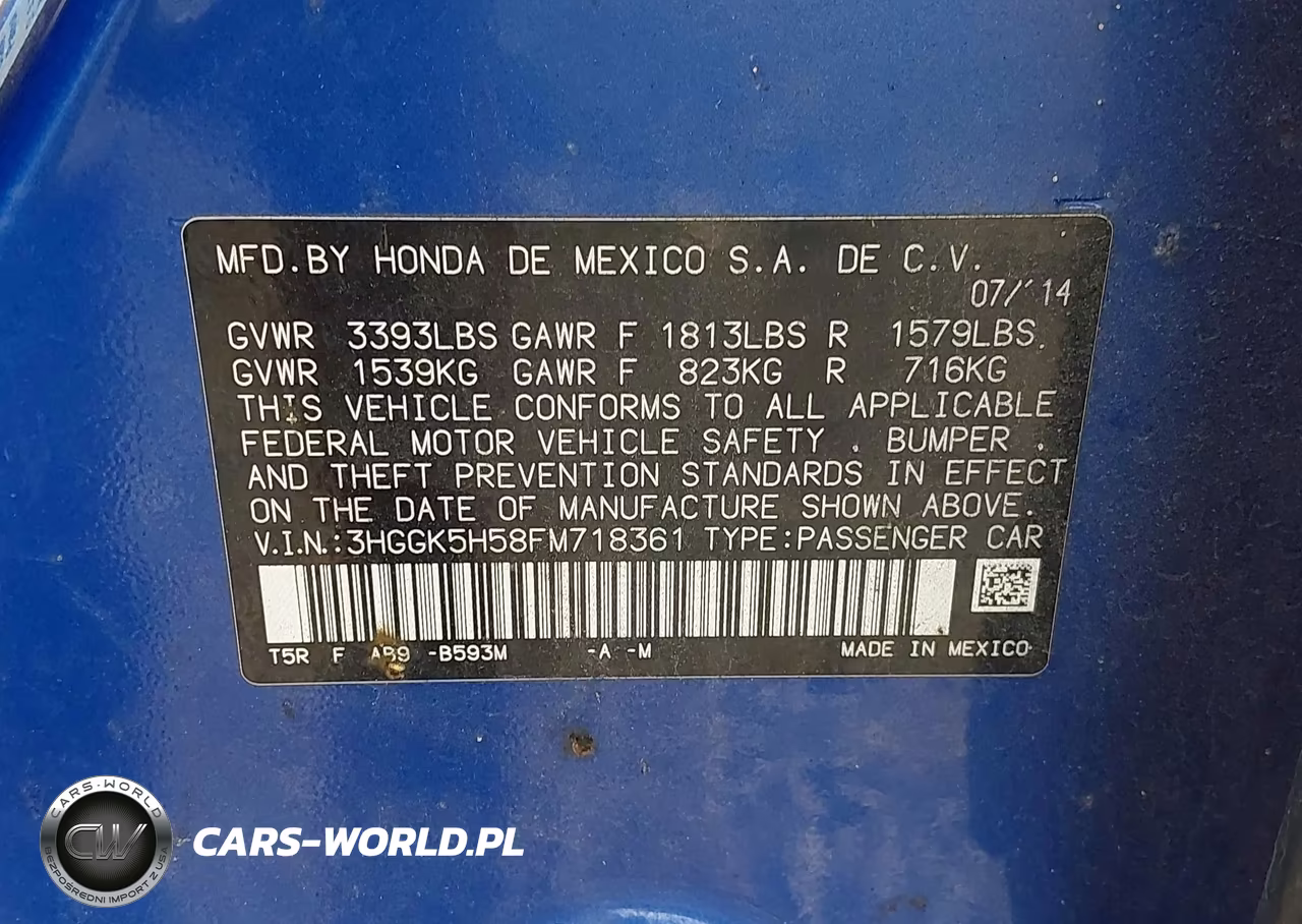 2015 Honda Fit Lx VIN:3HGGK5H58FM718361 - 9