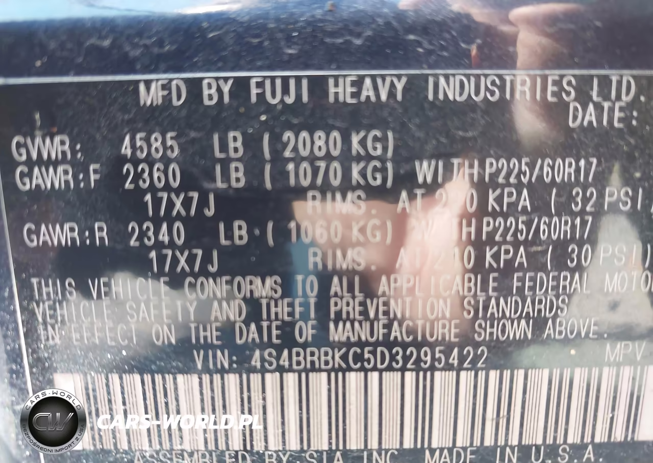 2013 Subaru Outback 2.5I Limited VIN:4S4BRBKC5D3295422 - 9