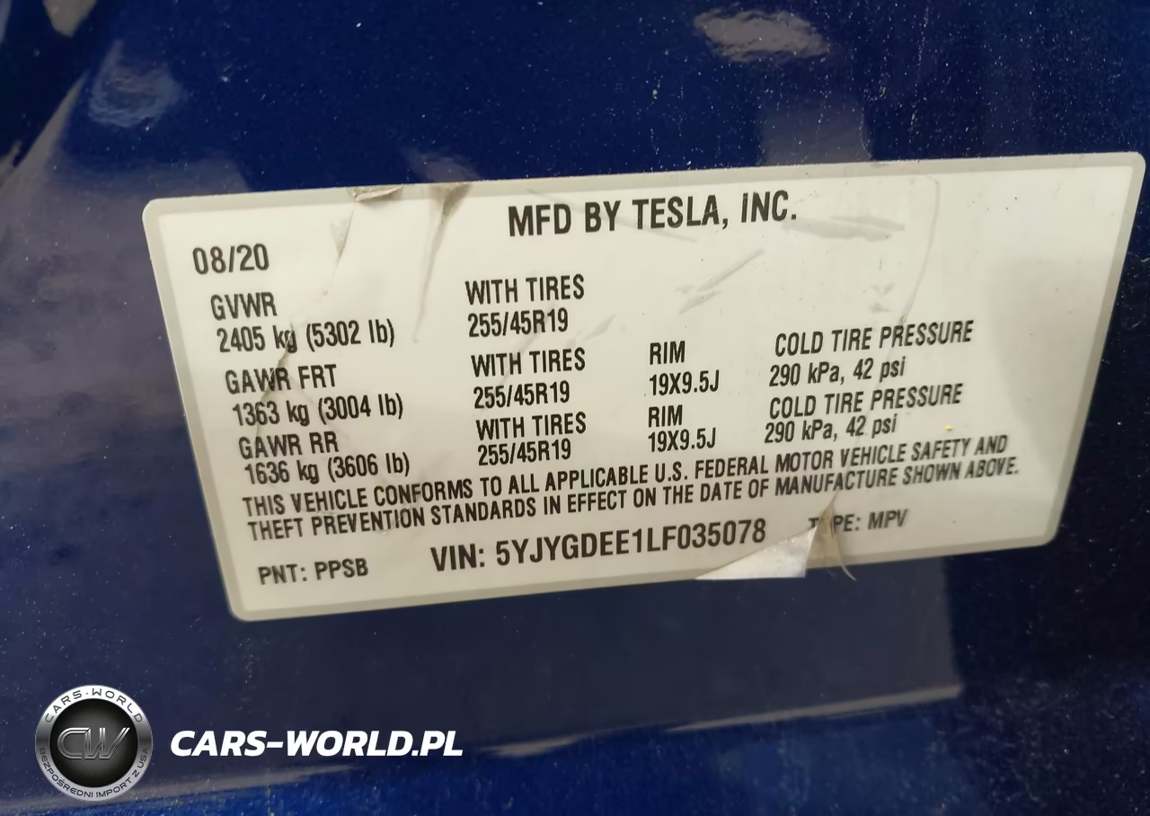 2020 Tesla Model Y Long Range Dual Motor All-Wheel Drive VIN:5YJYGDEE1LF035078 - 9