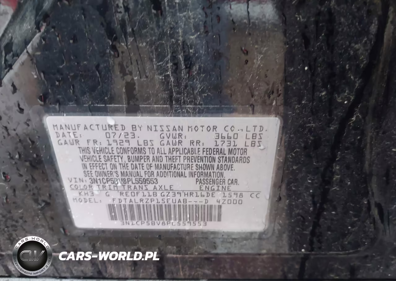 2023 Nissan Kicks S Xtronic Cvt VIN:3N1CP5BV8PL559553 - 9