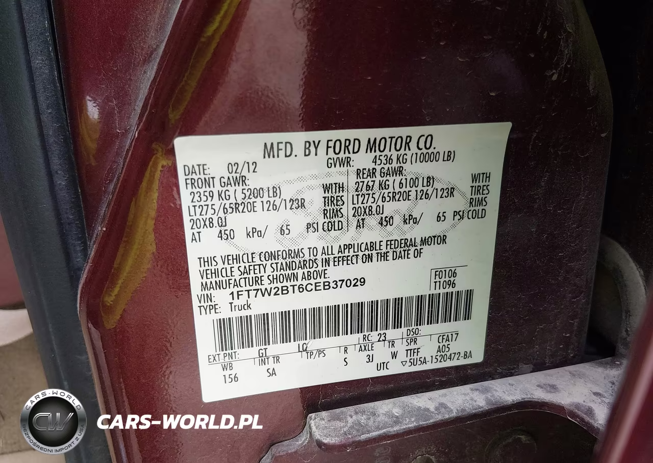 2012 Ford F-250 King Ranch VIN:1FT7W2BT6CEB37029 - 9