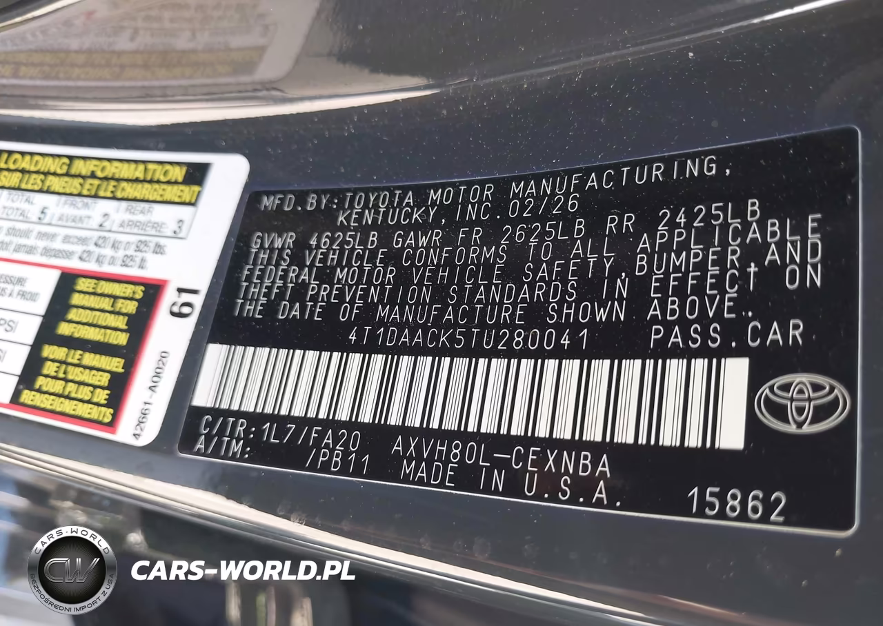 2026 Toyota Camry Le VIN:4T1DAACK5TU280041 - 9