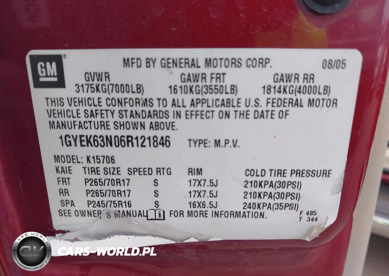 2006 Cadillac Escalade Standard VIN:1GYEK63N06R121846 - 9