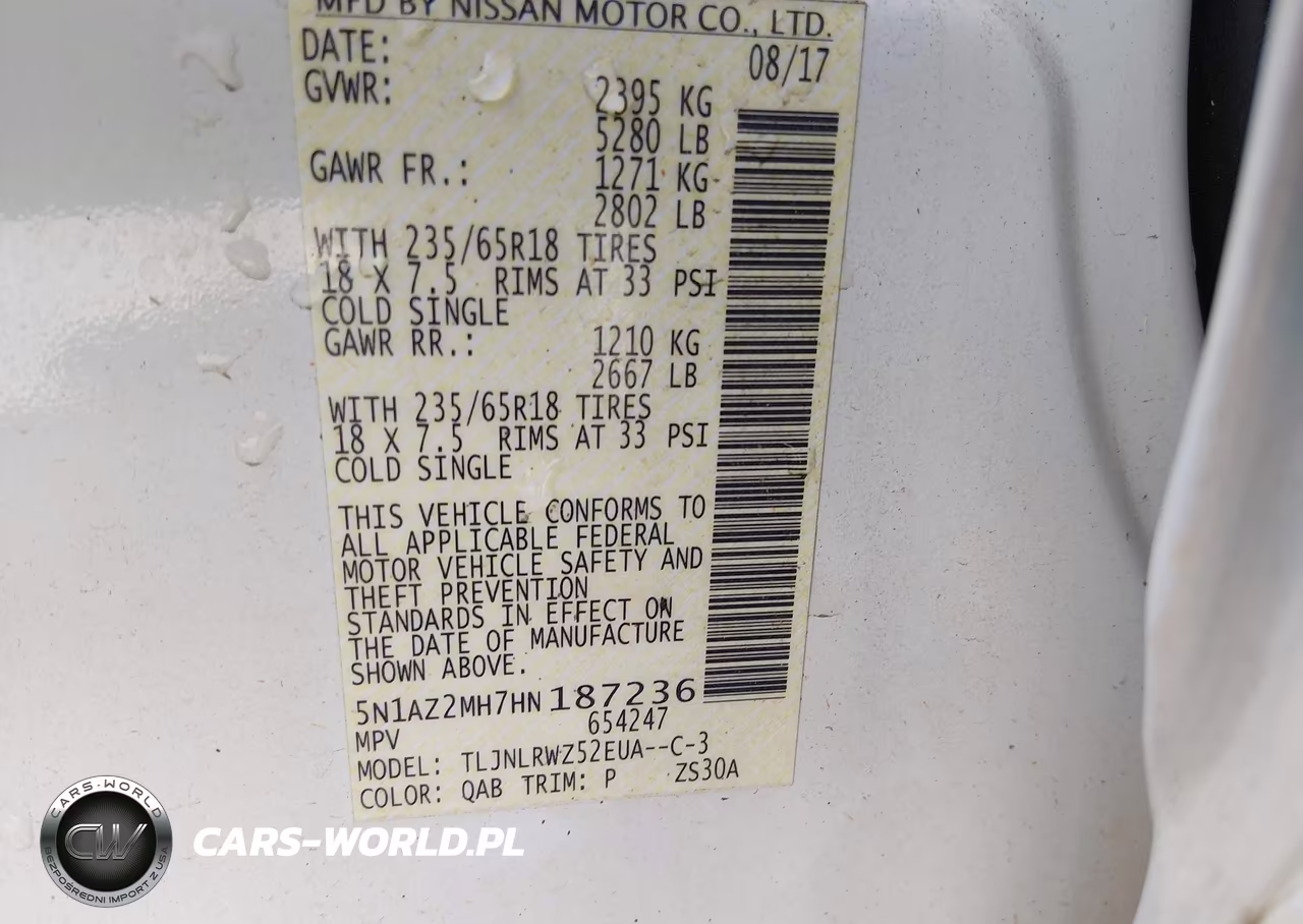 2017 Nissan Murano Sl VIN:5N1AZ2MH7HN187236 - 9