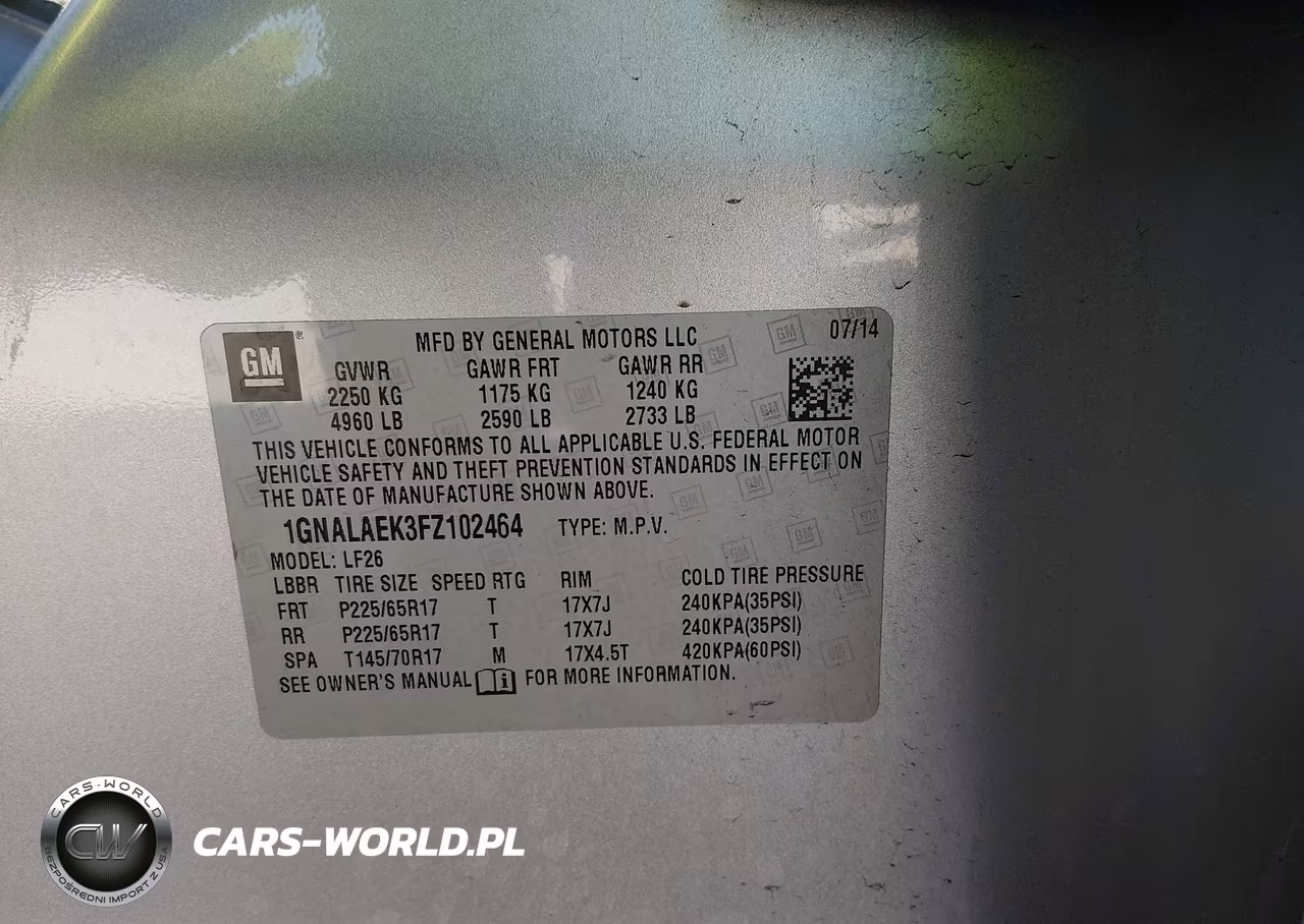 2015 Chevrolet Equinox Ls VIN:1GNALAEK3FZ102464 - 9