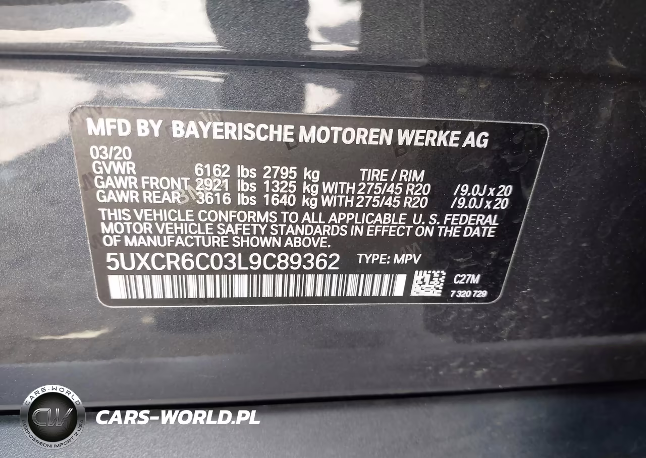 2020 BMW X5 xDrive40I VIN:5UXCR6C03L9C89362 - 9