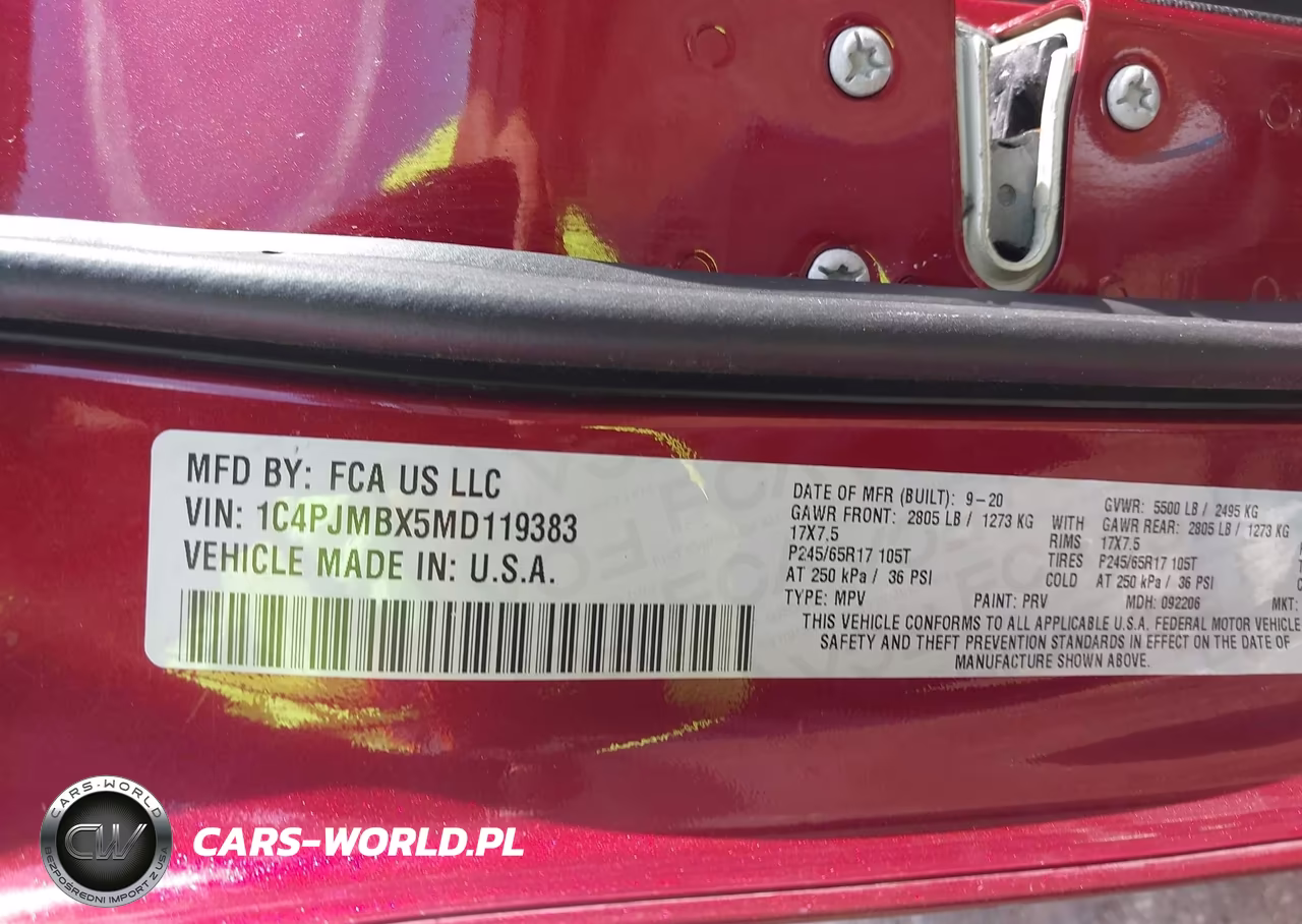 2021 Jeep Cherokee Trailhawk 4X4 VIN:1C4PJMBX5MD119383 - 9