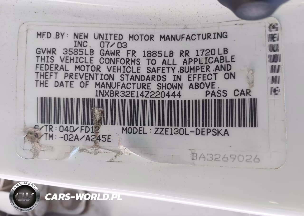 2004 Toyota Corolla S VIN:1NXBR32E14Z220444 - 9
