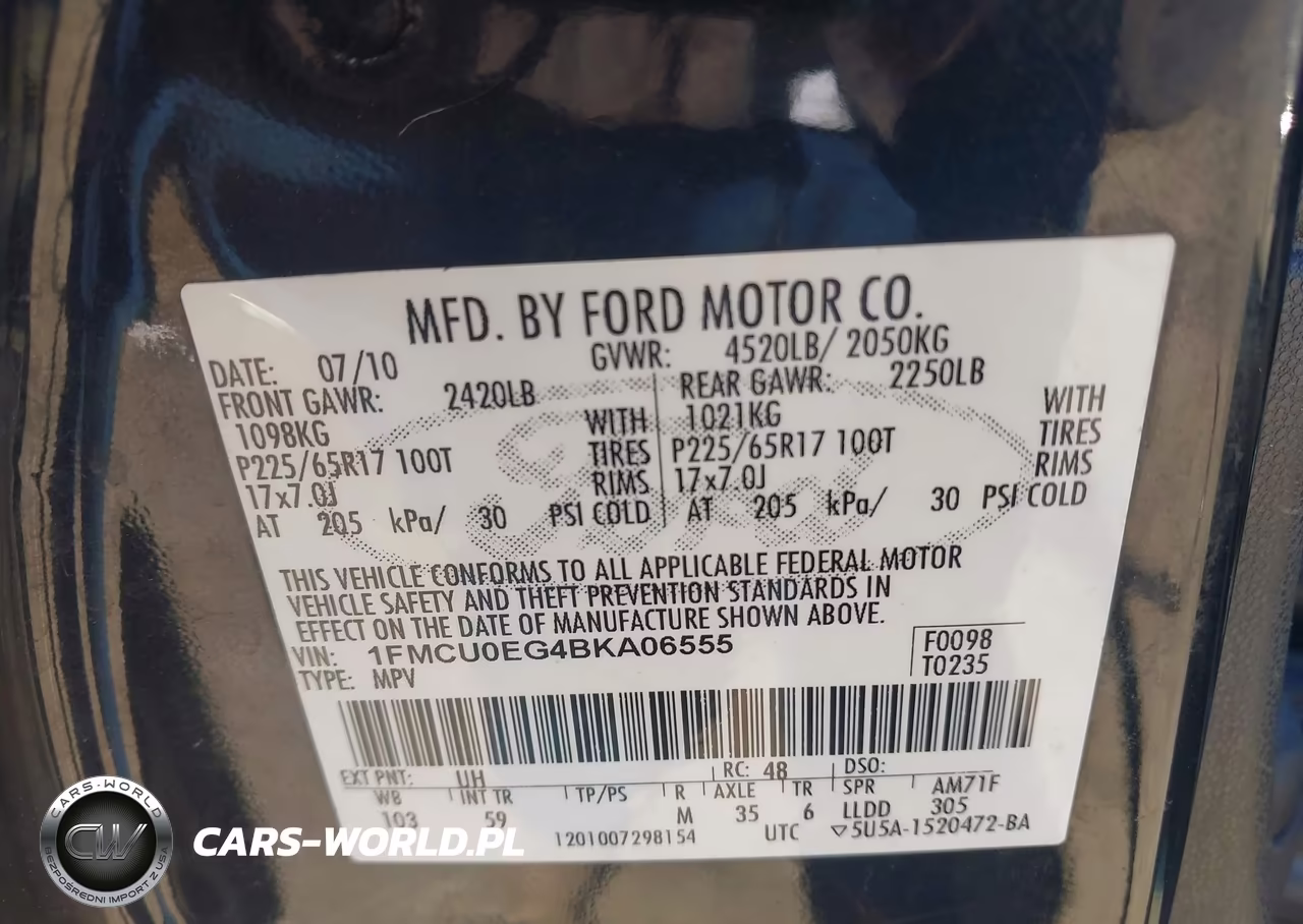 2011 Ford Escape Limited VIN:1FMCU0EG4BKA06555 - 9