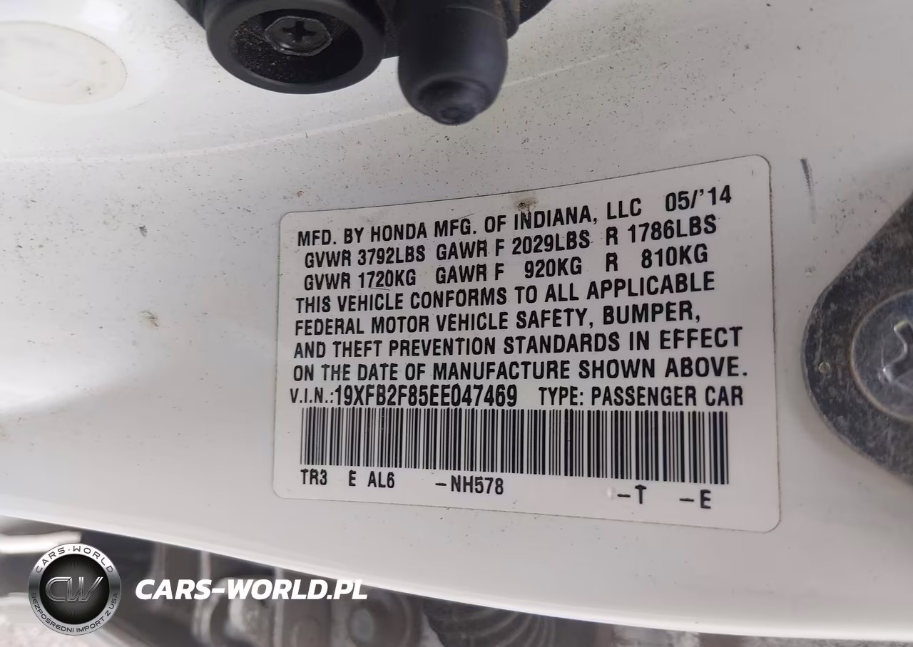 2014 Honda Civic Ex VIN:19XFB2F85EE047469 - 9