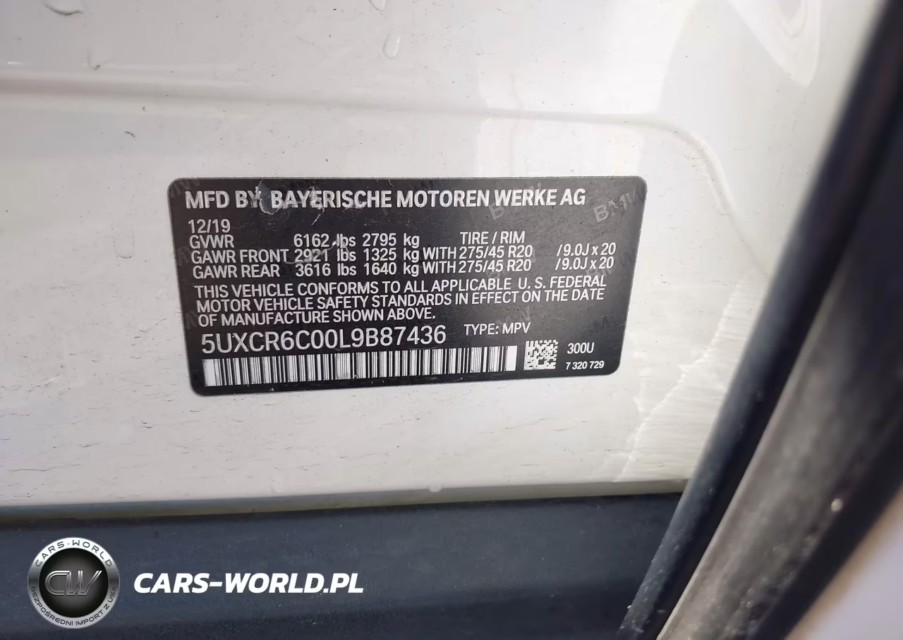 2020 BMW X5 xDrive40I VIN:5UXCR6C00L9B87436 - 9