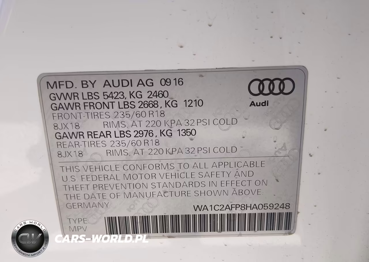 2017 Audi Q5 2.0T Premium VIN:WA1C2AFP8HA059248 - 9