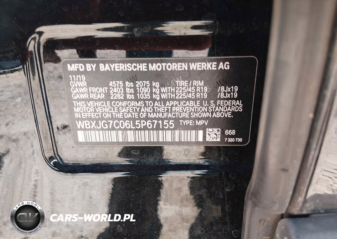 2020 BMW X1 Sdrive28I VIN:WBXJG7C06L5P67155 - 9