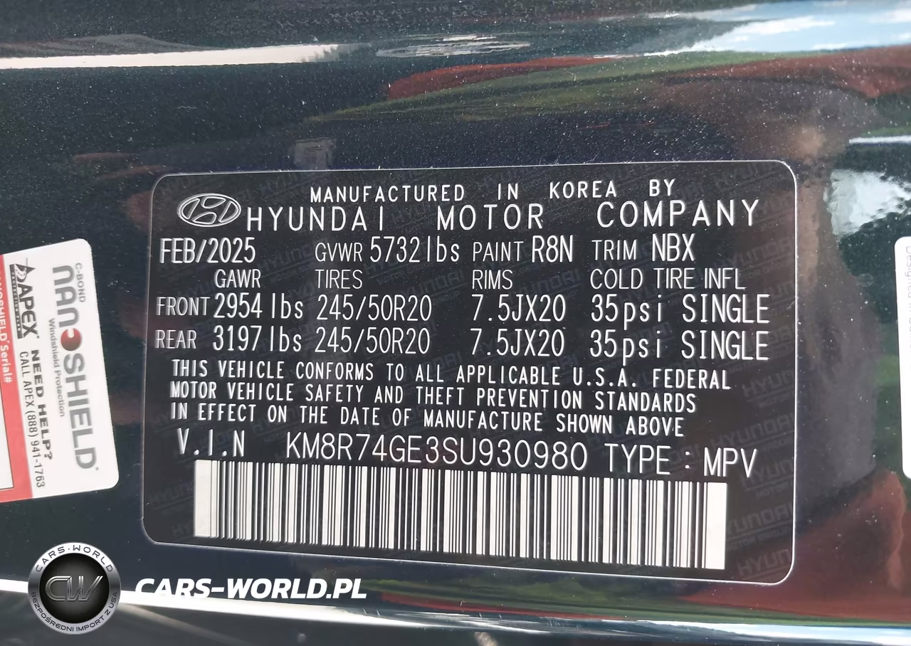 2025 Hyundai Palisade Calligraphy VIN:KM8R74GE3SU930980 - 9