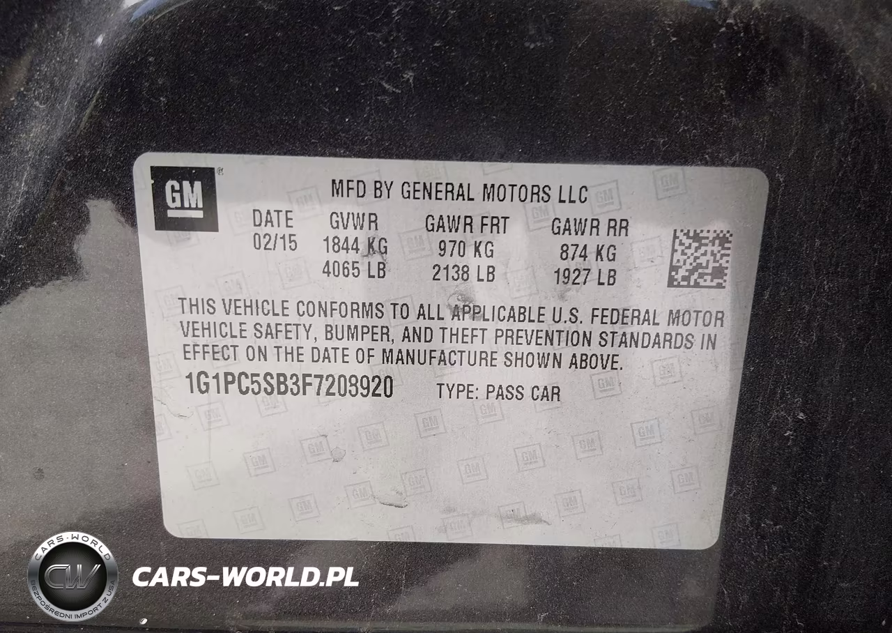 2015 Chevrolet Cruze 1Lt Auto VIN:1G1PC5SB3F7208920 - 9