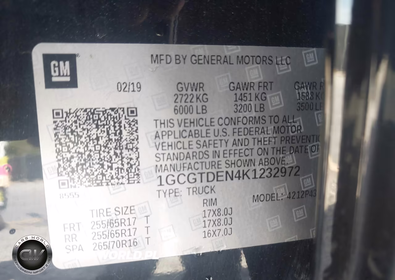 2019 Chevrolet Colorado Z71 VIN:1GCGTDEN4K1232972 - 9