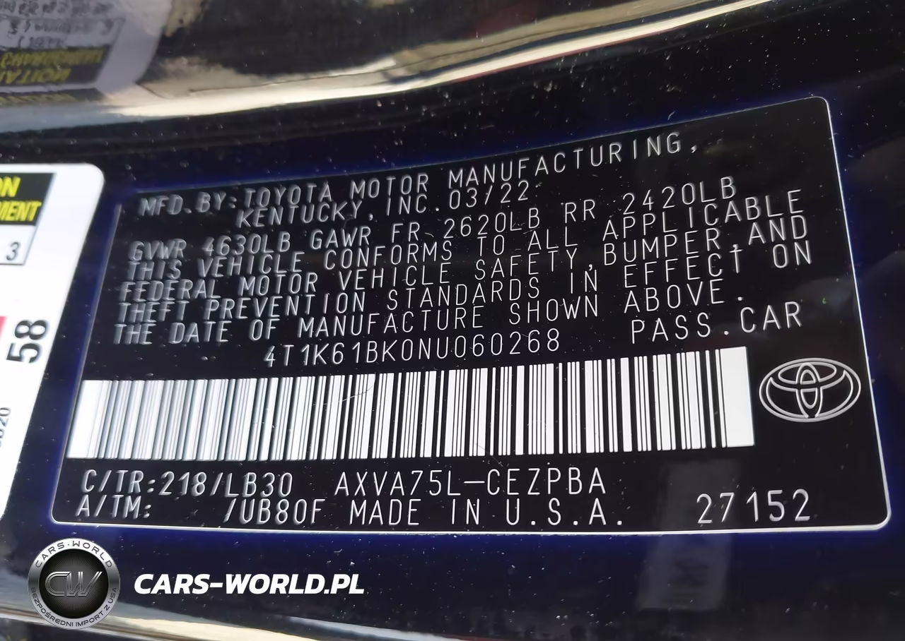 2022 Toyota Camry Xse Awd VIN:4T1K61BK0NU060268 - 9