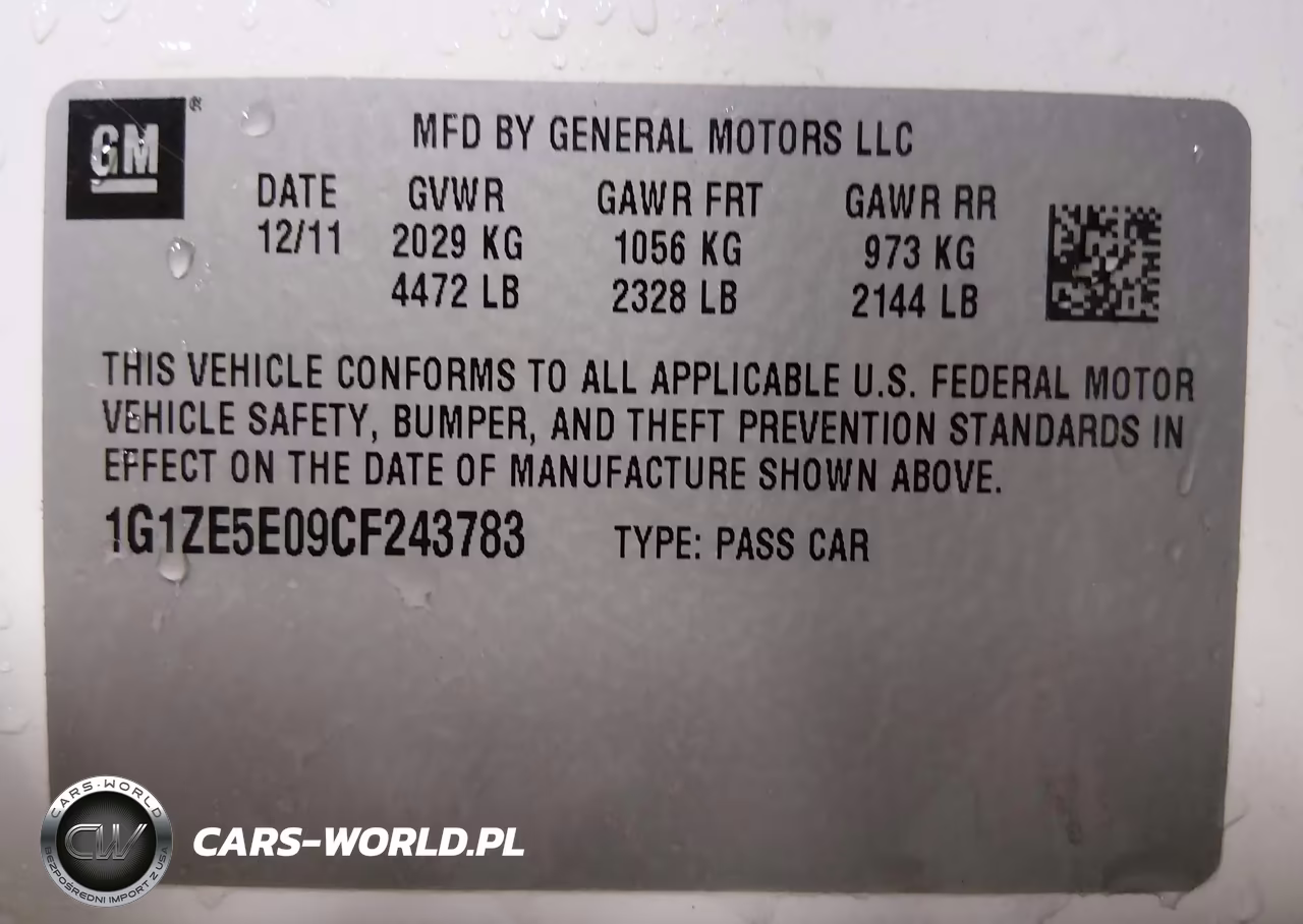 2012 Chevrolet Malibu 1Lz VIN:1G1ZE5E09CF243783 - 9