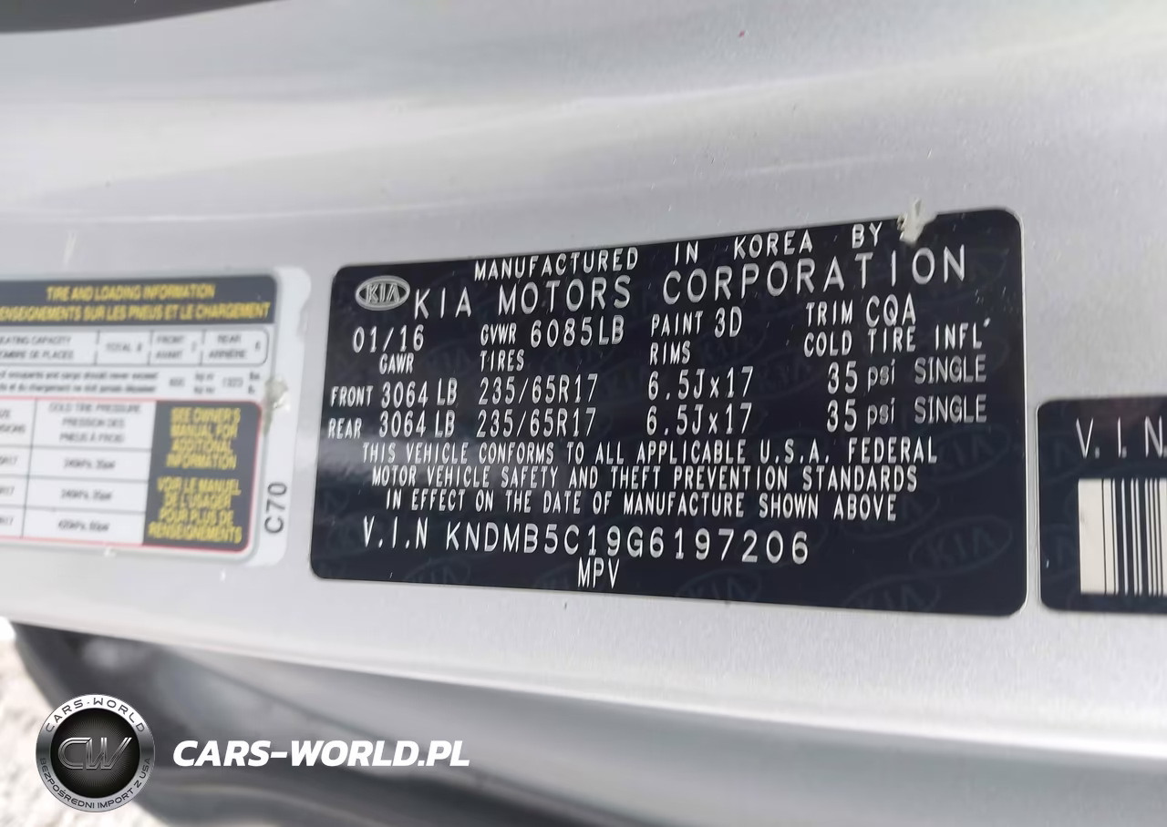 2016 Kia Sedona Lx VIN:KNDMB5C19G6197206 - 9