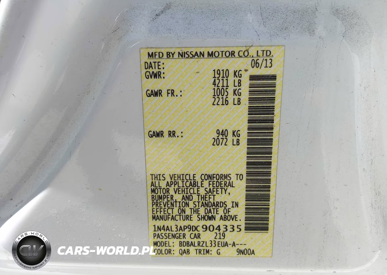 2013 Nissan Altima 2.5 S VIN:1N4AL3AP9DC904335 - 9